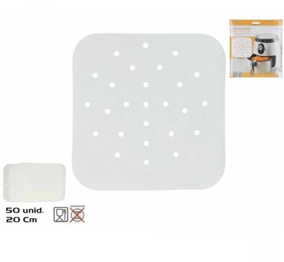 Изображение ExtraLink Kwadratowa podstawa papierowa do frytkownicy powietrznej (50 gab.) 20 x 20 cm KITCHEN&GO 8445393388373 (8445393388373)