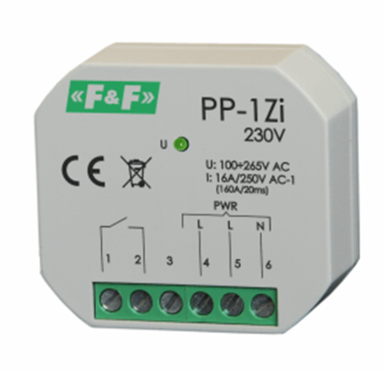 Изображение F&F Przekanik elektromagnetyczny 1Z 16A P/T - PP-1ZI 230V