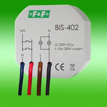 Изображение F&F Przekanik impulsowy 230V 16A monta w puszce p/t - BIS-402