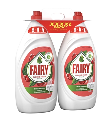 Picture of Fairy Clean & Fresh Pomegranate Dishwashing Liquid 2×1350ml