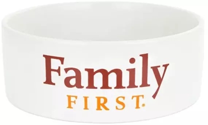 Attēls no Family First Miska dla psa, biaa, z nadrukiem, ceramiczna, 15cm