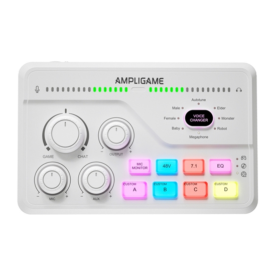 Picture of Fifine SC8W RGB gaming mixer (white)