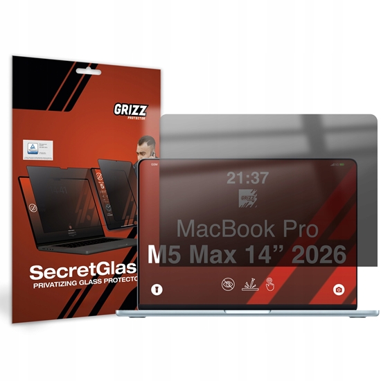 Picture of Filtr GrizzGlass Matowe szko prywatyzujce GrizzGlass SecretGlass do Apple MacBook Pro 14" (M1/M2/M3/M4/M5)