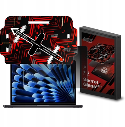Attēls no Filtr GrizzGlass Szko prywatyzujce GrizzGlass SecretGlass Easy do Apple MacBook Air 15 (M2/M3/M4)