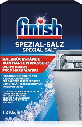Attēls no Finish trauku mazgājamās mašīnas sāls aizsardzībai pret kaļķa nogulsnēm un ūdens traipiem | 1.2kg