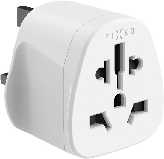 Изображение Fixed Adapter podróny EU, US, AUS do gniazdek UK biay