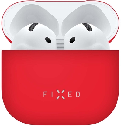 Picture of Fixed Ultracienkie silikonowe etui Silky do suchawek Apple AirPods 4 czerwone