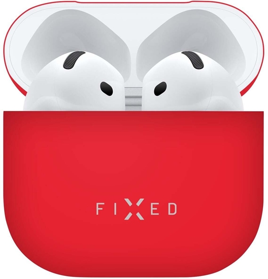 Picture of Fixed Ultracienkie silikonowe etui Silky do suchawek Apple AirPods 4 czerwone