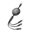 Attēls no Foneng X113 1.1M 3-in-1 Retractable cable Black