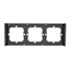 Attēls no Frame for switch M5 80 triple 3-fold SONOFF M5-3C-80-F (graphite/black)
