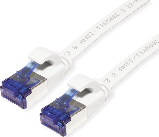 Изображение FTP Patch Cord, Cat.6A (Class EA), extra-flat,  white, 1 m, Value