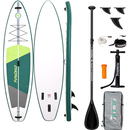 Attēls no FunWater SUP paddleboard SUPFW69A 3,35m (green-white)