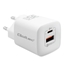 Picture of GaN ULTRA 35W lādētājs | 5-20V | 2.25-3A | 1 x USB Type-C PD | 1x USB QC 3.0 | Balts | QOLTEC