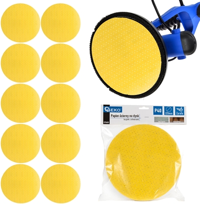 Picture of Geko Papier cierny na dysk  krek z otworami 225mm P40 /yrafa/ (10/100/500)