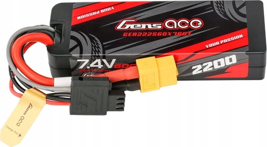 Picture of Gens Ace ML Akumulator Lipo G-Tech 2200mAh 7.4V 2S1P 60C GRP-76 Hardcase z wtyczk XT60