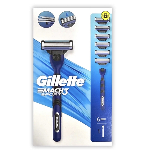 Picture of Gillette Mach3 Sport Razor + 6 Replacement Blades