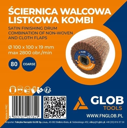 Attēls no Glob ciernica walcowa listkowa GLOB TOOLS kombi 100x100x19mm Satyniarka