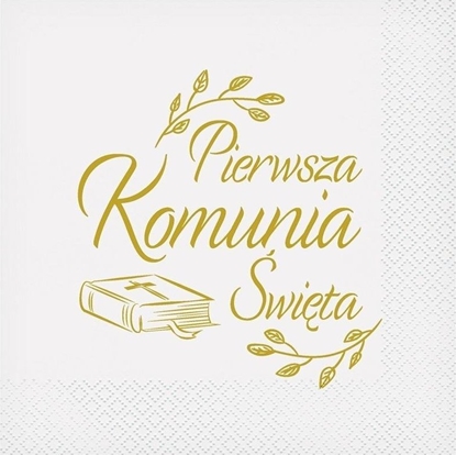 Attēls no GoDan Serwetki Pierwsza Komunia biblia 33x33cm 20szt