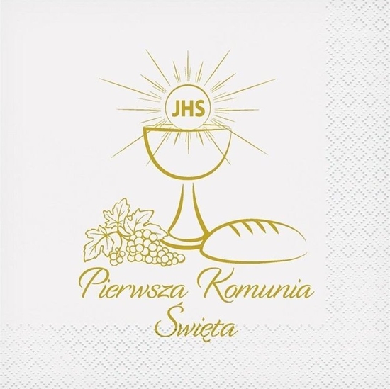 Picture of GoDan Serwetki Pierwsza Komunia wita 33x33cm 20szt