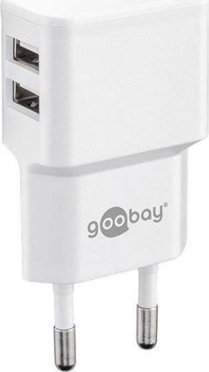Picture of Goobay Dual USB charger  44952  2.4 A   2 USB 2.0 female (Type A)  White  12 W