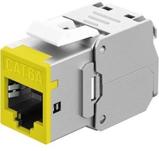 Picture of Goobay Keystone-modul RJ45 CAT 6A, STP, Slim, óty - Wersja kolorystyczna óty