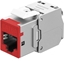 Picture of Goobay Modu Keystone RJ45 CAT 6A, STP, Slim, czerwony - Wersja kolorystyczna czerwony