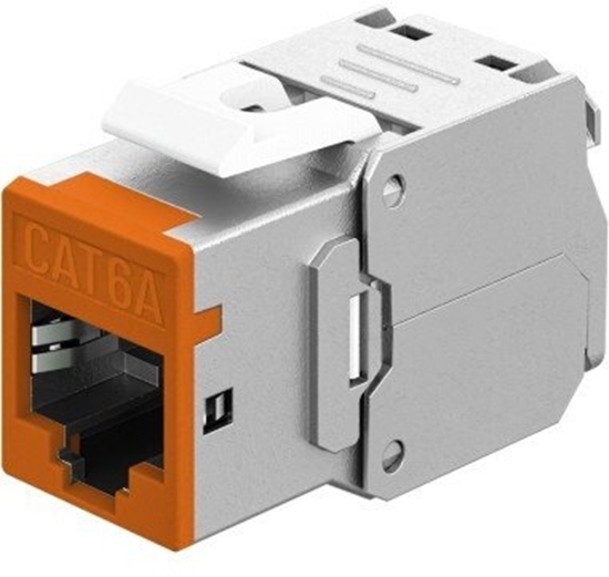 Picture of Goobay Modu Keystone RJ45 CAT 6A, STP, Slim, pomaraczowy - Wersja kolorystyczna pomaraczowy