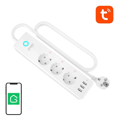 Picture of Gosund P1 PLUS smart WiFi power strip (3x AC schuko, 3x USB-A) Tuya