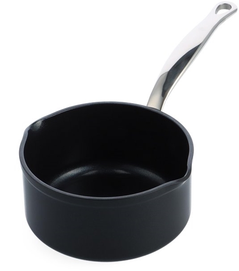 Picture of GreenPan Barcelona Pro Saucepan with Spouts 16cm Black