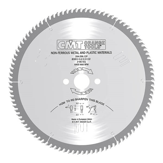 Изображение Griešanas disks alumīnijam CMT 284; 450x3,8x32; Z108; 5°