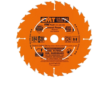 Attēls no Griešanas disks kokam CMT 271.315.54M; 315x30 mm; Z54; -5°