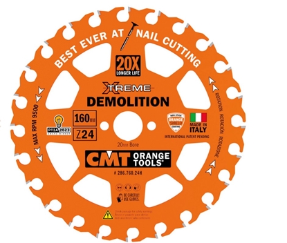 Attēls no Griešanas disks kokam CMT 286.765.24H; 165x20 mm; Z24; 5°