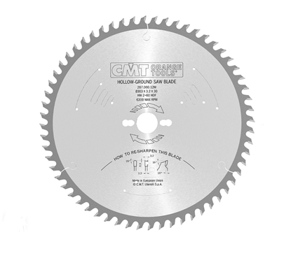 Attēls no Griešanas disks kokam CMT 287.060.10M; 250x30 mm; Z60; 5°