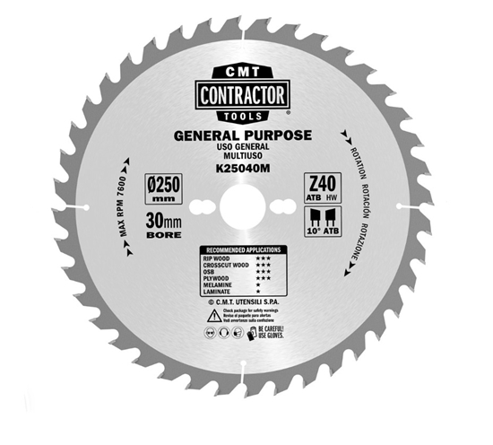 Picture of Griešanas disks kokam CMT K18424H-X10; 184x20 mm; Z24; 15°