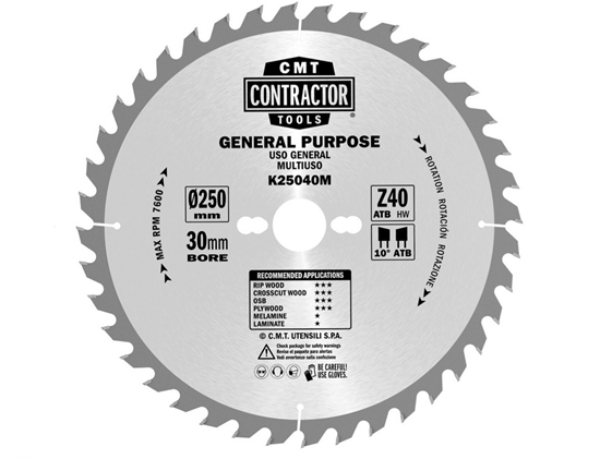 Picture of Griešanas disks kokam CMT K21624M; 216x30 mm; Z24; -5°