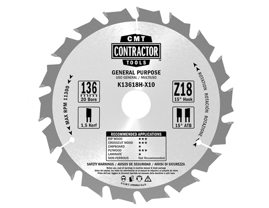 Picture of Griešanas disks kokam CMT K30072M; 300x30 mm; Z72; 18°
