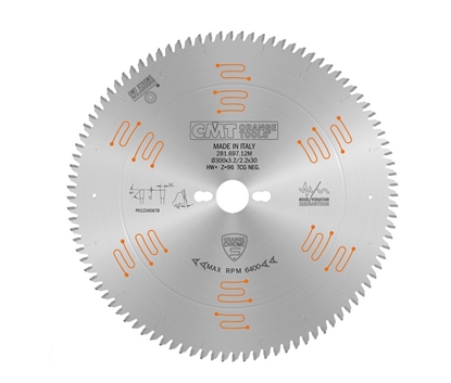 Picture of Griešanas disks laminātam CMT 281.768.52H; 168x20 mm; Z52; -5°