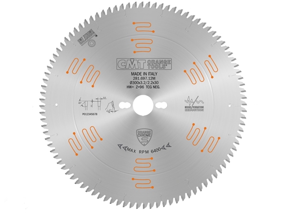 Picture of Griešanas disks laminātam CMT 281.810.60M; 210x30 mm; Z60; -3°