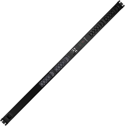 Изображение Gude EPC 87-3300-18 30-fach switched & metered PDU, vertikaler Einbau 0HE, 400V 3P*N+PE 3x16A, schwarz, 170 cm