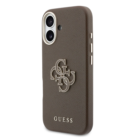 Изображение Guess PU Resin Logo Case for iPhone 17 Brown