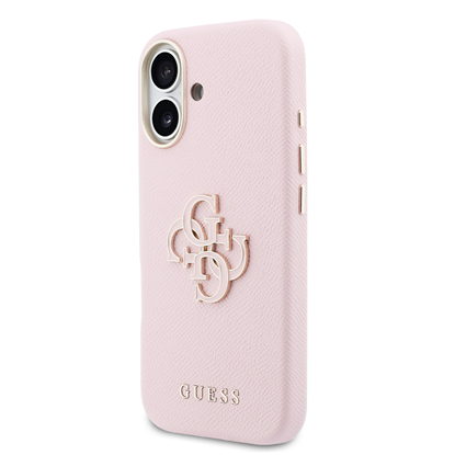 Attēls no Guess PU Resin Logo Case for iPhone 17 Pink