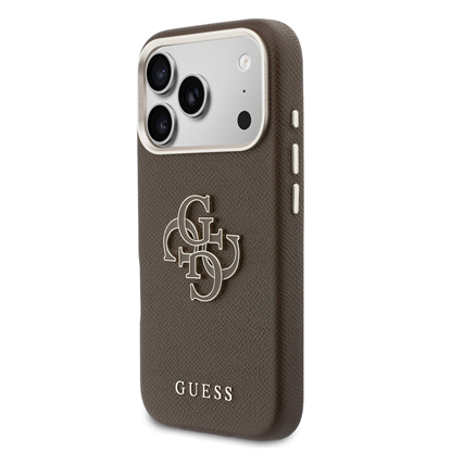 Attēls no Guess PU Resin Logo Case for iPhone 17 Pro Brown
