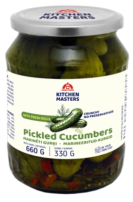 Picture of Gurķi marinēti KITCHEN MASTERS, 660g/330g