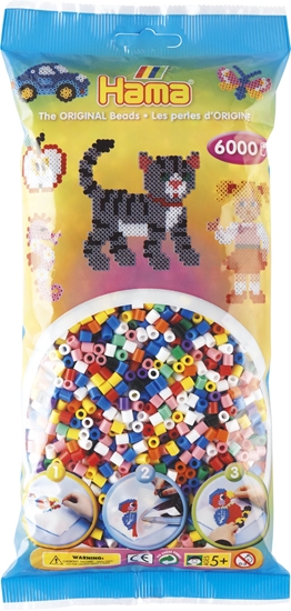 Изображение Hama HAMA MIDI MIX KOLORÓW KORALIKI W WORECZKU (6000)