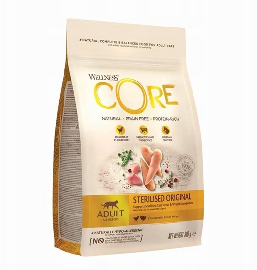 Изображение Happy Cat Core Sterilised Original, karma sucha, dla kotów dorosych po sterylizacji, kurczak i indyk, 300g