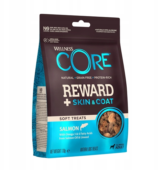 Изображение Happy Dog CORE Reward+ Skin and Coat przysmak dla psów dorosych oso 170g