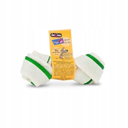Picture of Hau&Miau Ko wizana dwukolorowa, biao-zielona 10cm, 20szt/op, 600g/op, 20 op/karton