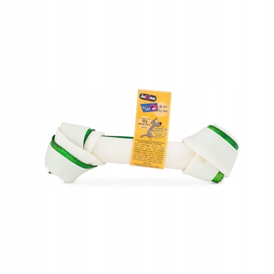 Picture of Hau&Miau Ko wizana dwukolorowa, biao-zielona 16,5cm, 10szt/op, 500g/op, 20 op/karton