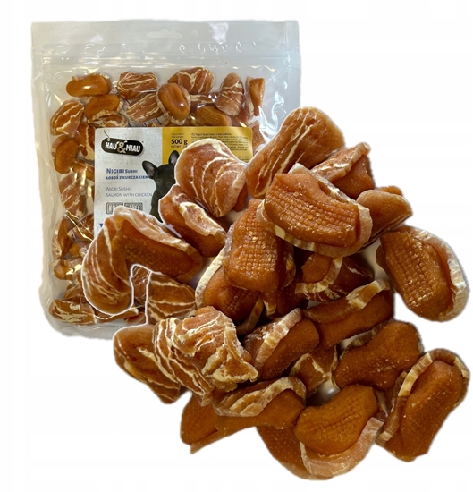 Picture of Hau&Miau Pausesnack przysmak dla psa, Nigiri Sushi oso z Kurczakiem, 500g