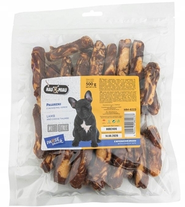 Изображение Hau&Miau Pausesnack przysmak dla psa, paluszki z jagnicin i serem, 500g